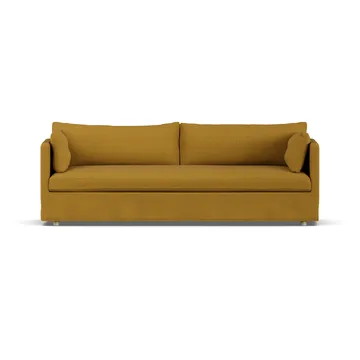 Linnevik καναπές - Luiza Mustard 3972-Λευκή λαδωμένη δρυς, 4 θέσεων, με φούστα - 1898