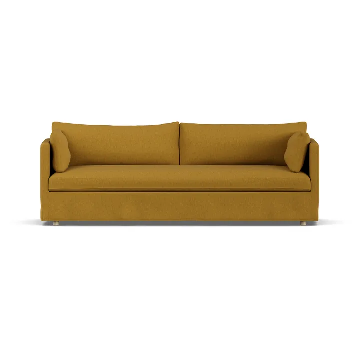 Linnevik καναπές - Luiza Mustard 3972-Λευκή λαδωμένη δρυς, 4 θέσεων, με φούστα - 1898