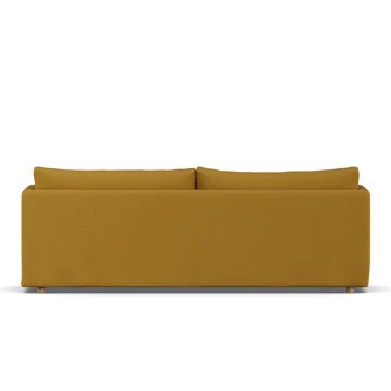 Linnevik καναπές - Luiza Mustard 3972-Λευκή λαδωμένη δρυς, 4 θέσεων, με φούστα - 1898
