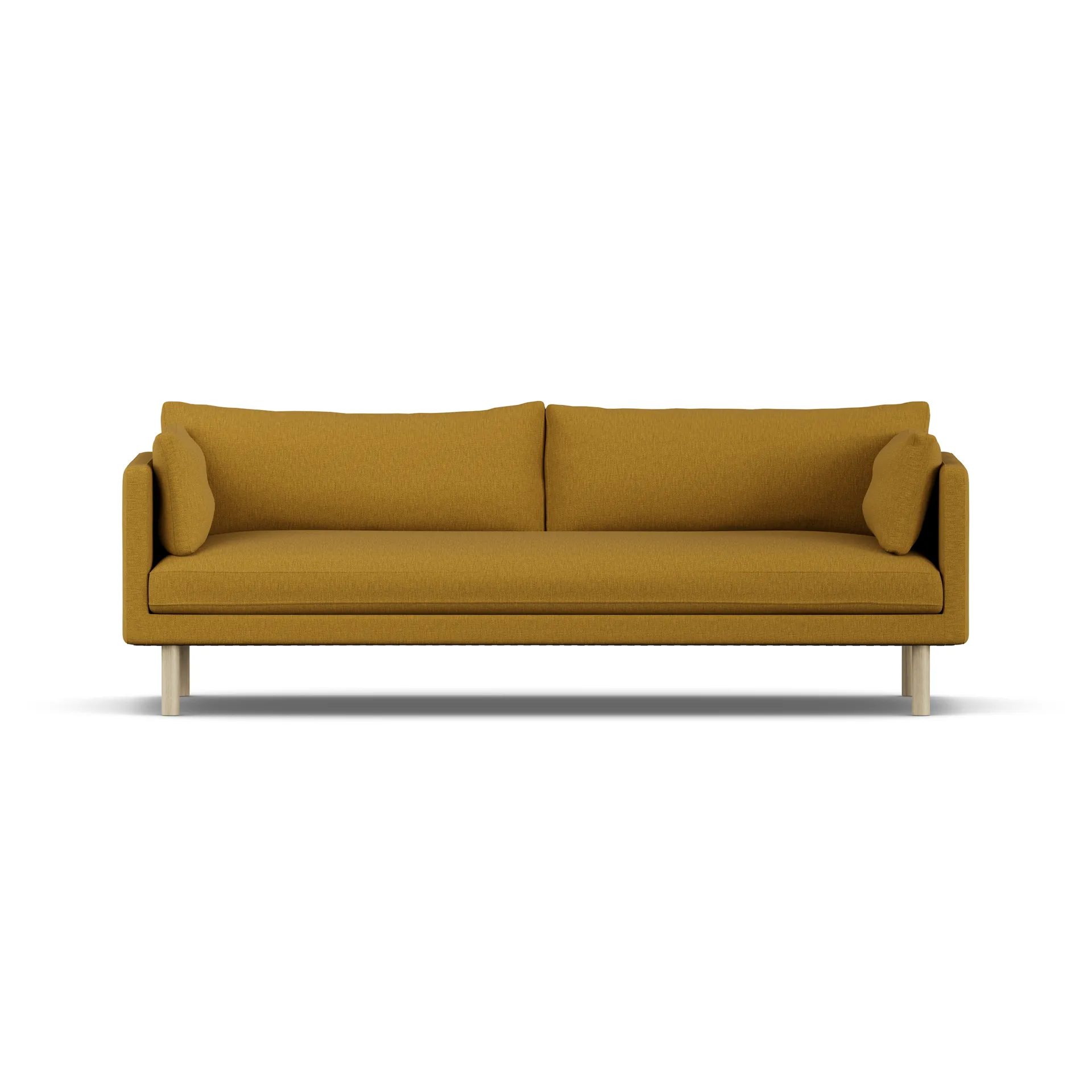 Linnevik καναπές, Luiza Mustard 3972-Λευκή λαδωμένη δρυς, 4 θέσεων, χωρίς φούστα 1898