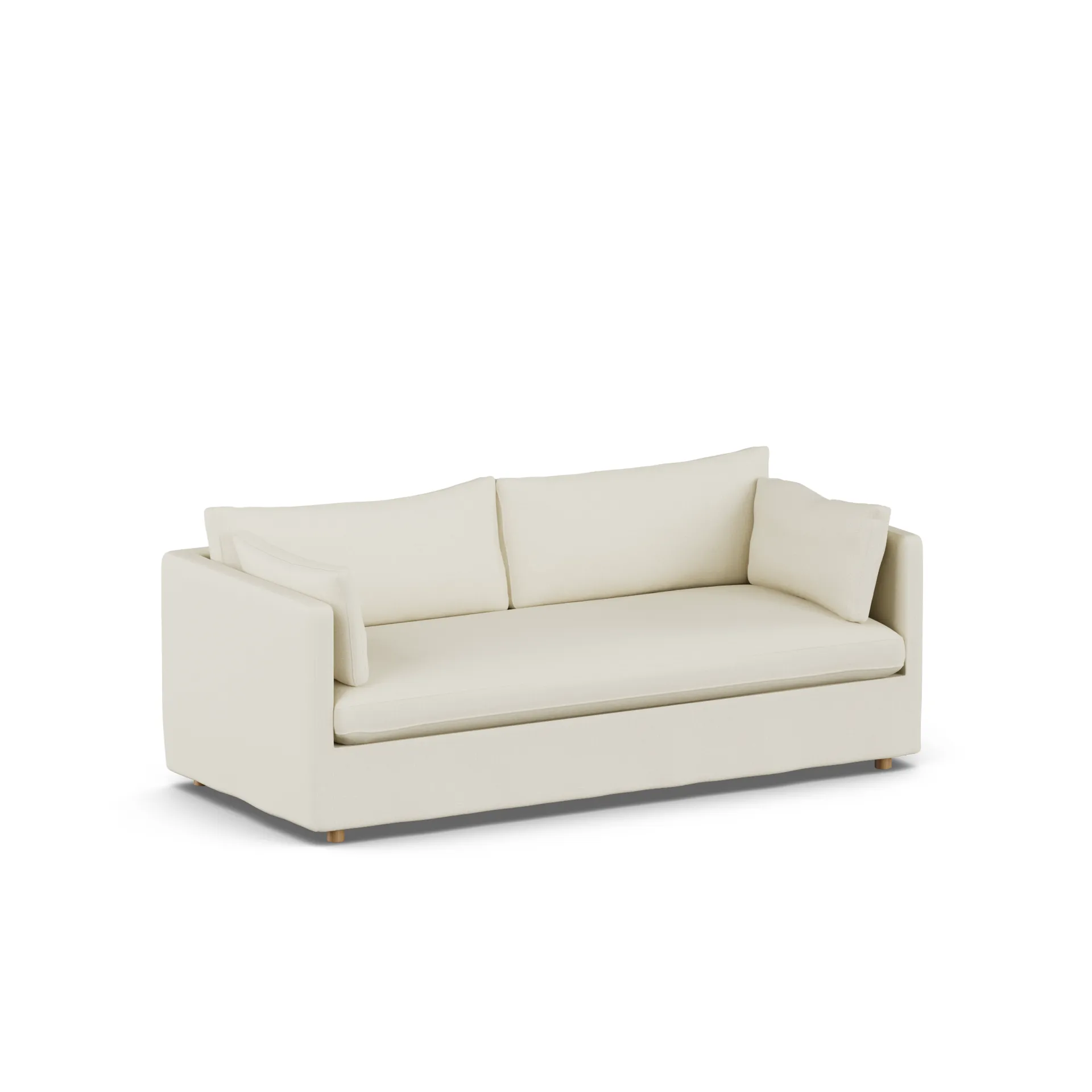 Linnevik καναπές, Oslo Nature 1540-Λευκή λαδωμένη δρυς, 3 θέσεων, με φούστα 1898