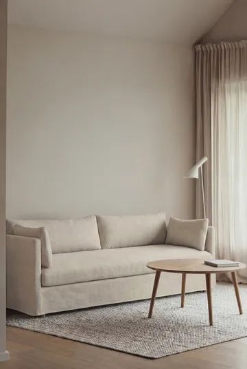 Linnevik καναπές - Oslo Nature 1540-Λευκή λαδωμένη δρυς, 4 θέσεων, με φούστα - 1898