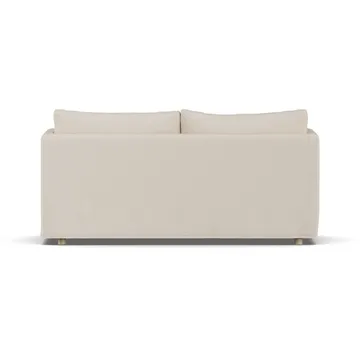 Linnevik καναπές - Same Beige 6670-Λευκή λαδωμένη δρυς, 2 θέσεων, με φούστα - 1898