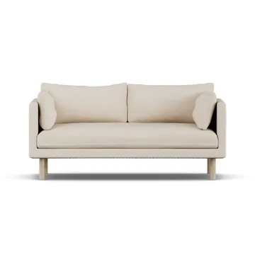 Linnevik καναπές - Same Beige 6670-Λευκή λαδωμένη δρυς, 2 θέσεων, χωρίς φούστα - 1898