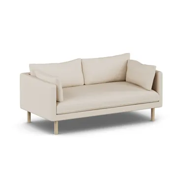 Linnevik καναπές - Same Beige 6670-Λευκή λαδωμένη δρυς, 2 θέσεων, χωρίς φούστα - 1898