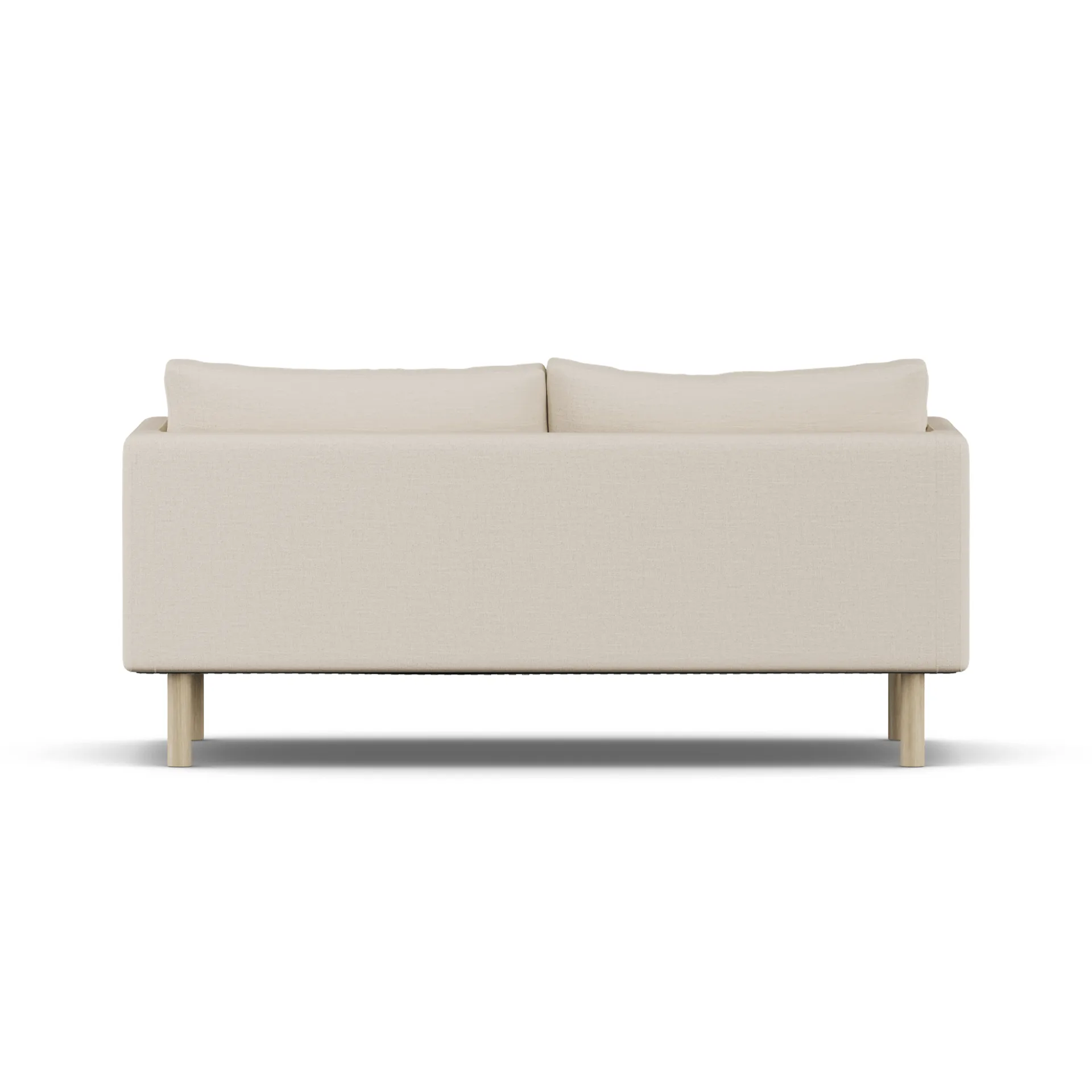 Linnevik καναπές, Same Beige 6670-Λευκή λαδωμένη δρυς, 2 θέσεων, χωρίς φούστα 1898
