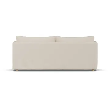 Linnevik καναπές - Same Beige 6670-Λευκή λαδωμένη δρυς, 3 θέσεων, με φούστα - 1898