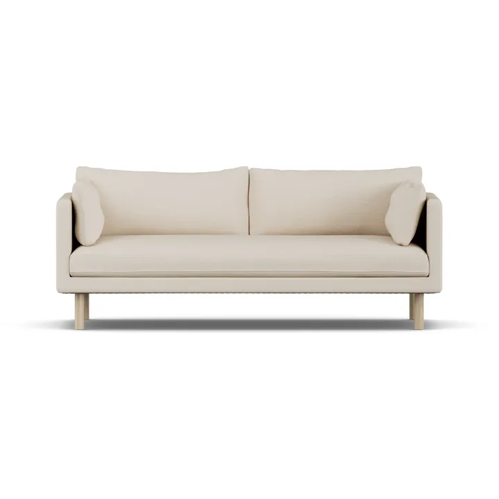 Linnevik καναπές - Same Beige 6670-Λευκή λαδωμένη δρυς, 3 θέσεων, χωρίς φούστα - 1898