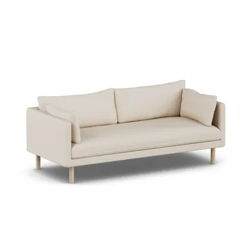 Linnevik καναπές - Same Beige 6670-Λευκή λαδωμένη δρυς, 3 θέσεων, χωρίς φούστα - 1898