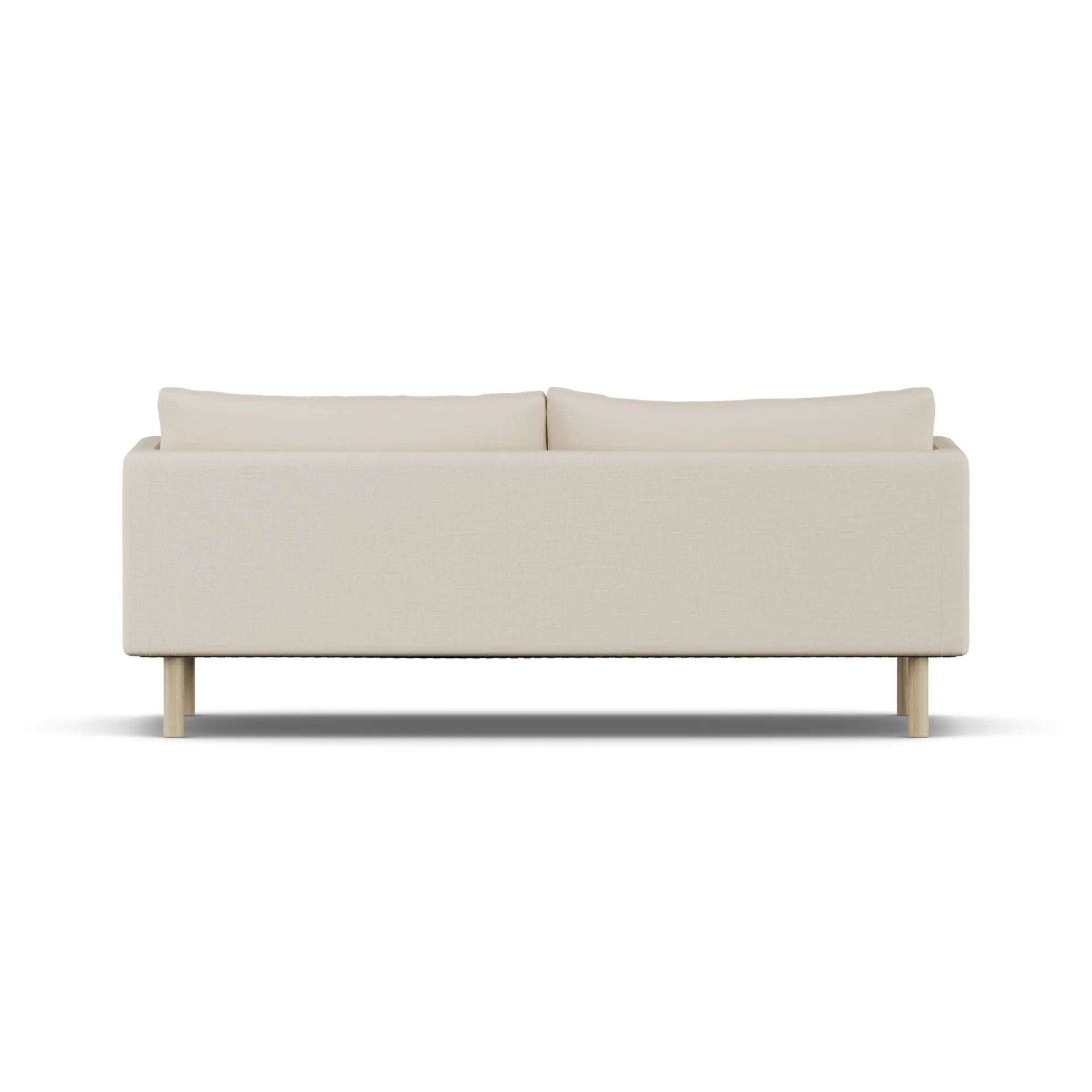 Linnevik καναπές, Same Beige 6670-Λευκή λαδωμένη δρυς, 3 θέσεων, χωρίς φούστα 1898