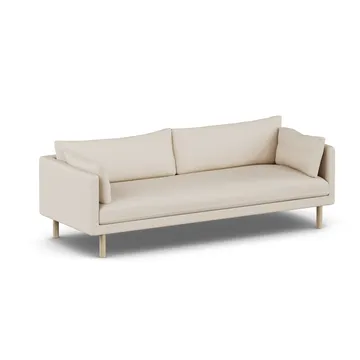 Linnevik καναπές - Same Beige 6670-Λευκή λαδωμένη δρυς, 4 θέσεων, χωρίς φούστα - 1898