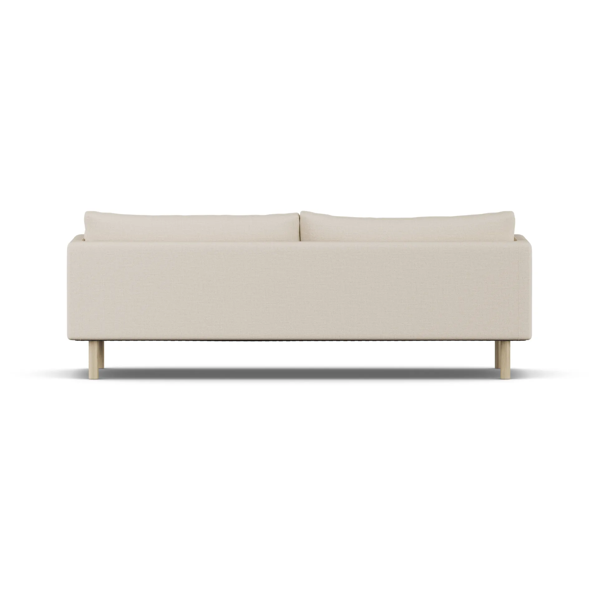 Linnevik καναπές, Same Beige 6670-Λευκή λαδωμένη δρυς, 4 θέσεων, χωρίς φούστα 1898