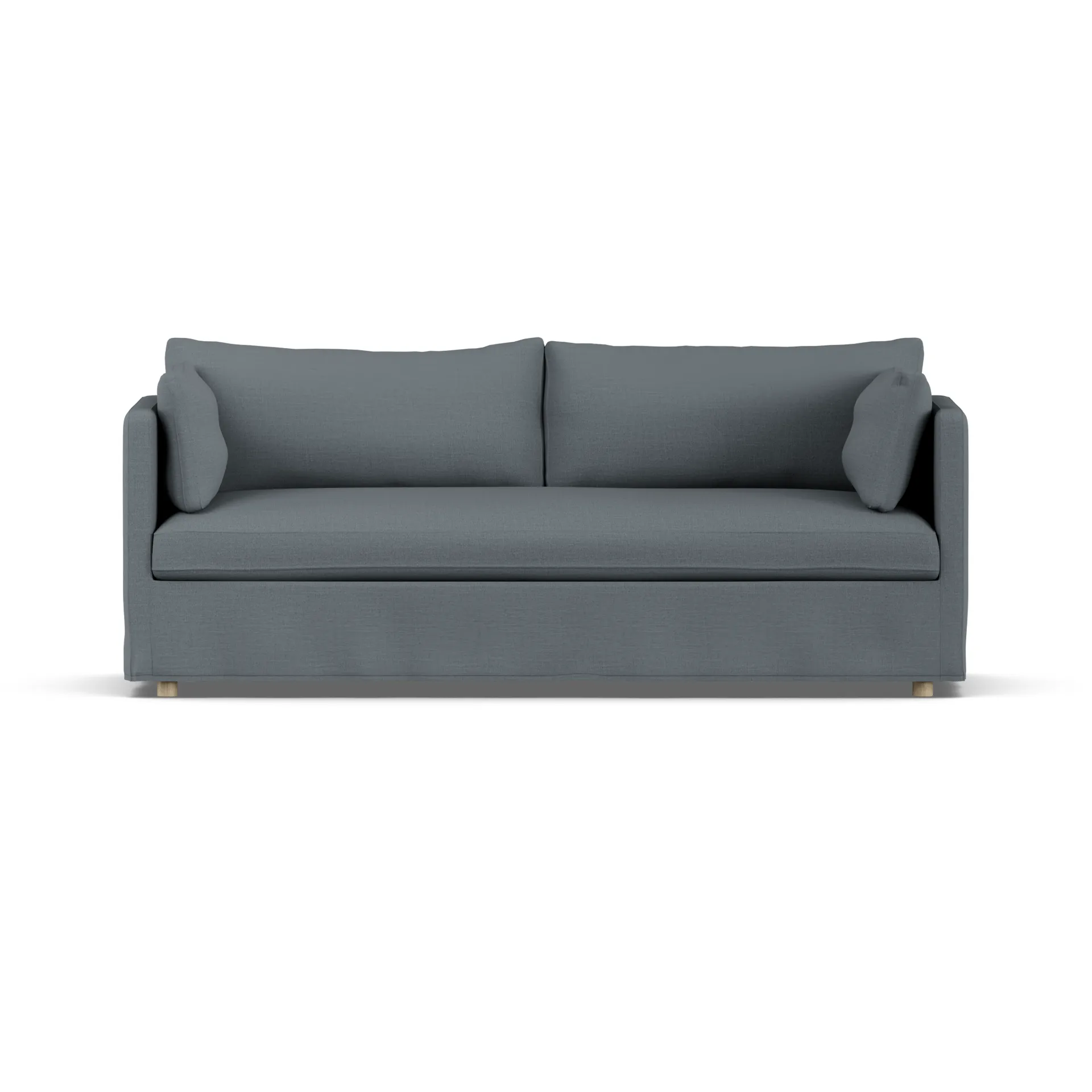 Linnevik καναπές, Same Blue 6678-Λευκή λαδωμένη δρυς, 3 θέσεων, με φούστα 1898