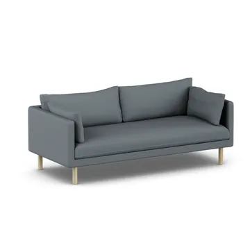 Linnevik καναπές - Same Blue 6678-Λευκή λαδωμένη δρυς, 3 θέσεων, χωρίς φούστα - 1898