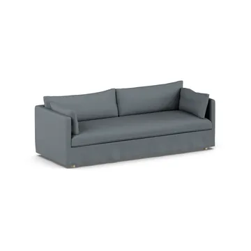Linnevik καναπές - Same Blue 6678-Λευκή λαδωμένη δρυς, 4 θέσεων, με φούστα - 1898