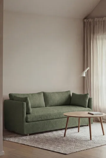 Linnevik καναπές - Same Forest 6677-Λευκή λαδωμένη δρυς, 2 θέσεων, με φούστα - 1898