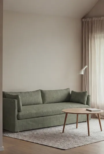 Linnevik καναπές - Same Forest 6677-Λευκή λαδωμένη δρυς, 4 θέσεων, με φούστα - 1898