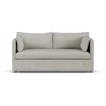 Linnevik καναπές - Same Grey 6673-Λευκή λαδωμένη δρυς, 2 θέσεων, με φούστα - 1898