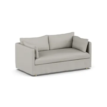 Linnevik καναπές - Same Grey 6673-Λευκή λαδωμένη δρυς, 2 θέσεων, με φούστα - 1898