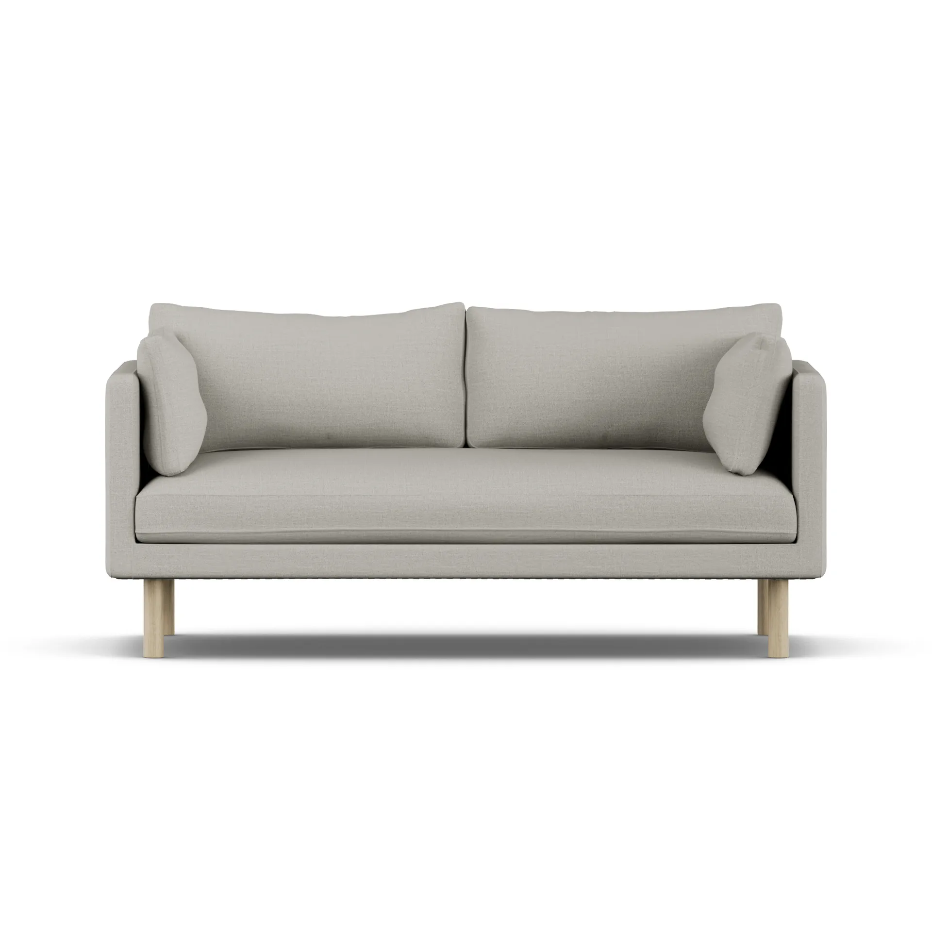 Linnevik καναπές, Same Grey 6673-Λευκή λαδωμένη δρυς, 2 θέσεων, χωρίς φούστα 1898
