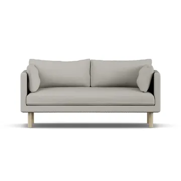Linnevik καναπές - Same Grey 6673-Λευκή λαδωμένη δρυς, 2 θέσεων, χωρίς φούστα - 1898