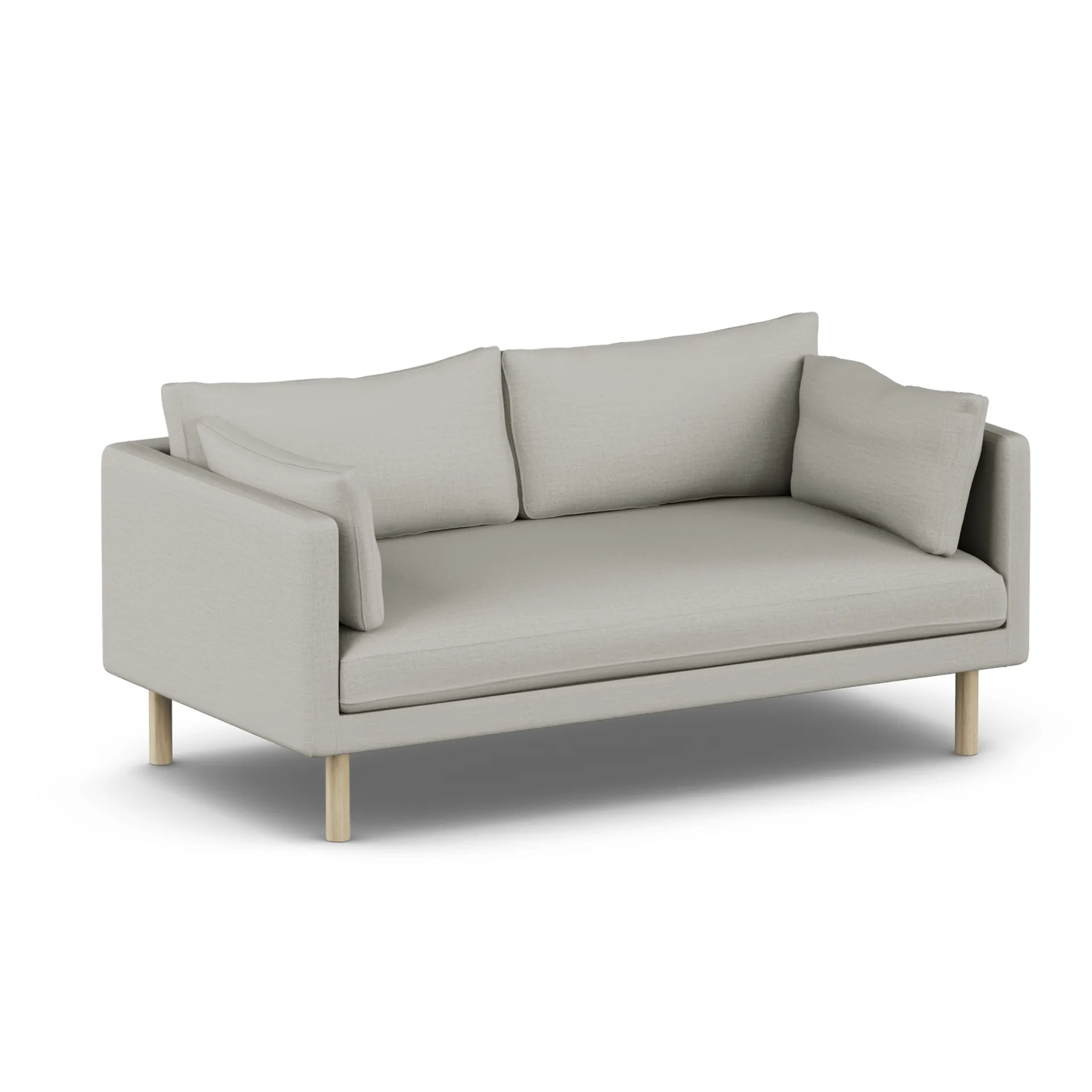 Linnevik καναπές, Same Grey 6673-Λευκή λαδωμένη δρυς, 2 θέσεων, χωρίς φούστα 1898
