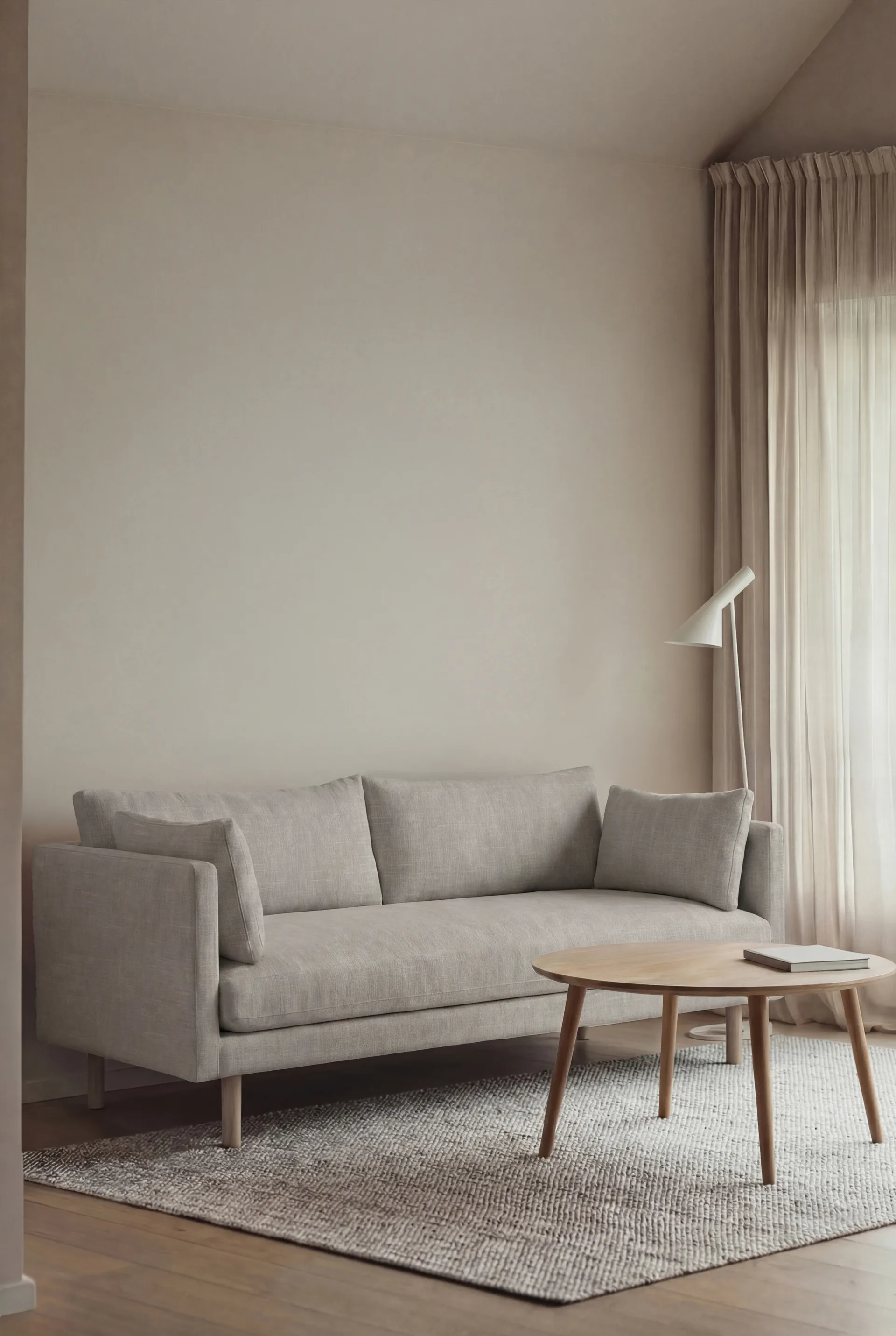 Linnevik καναπές, Same Grey 6673-Λευκή λαδωμένη δρυς, 2 θέσεων 1898