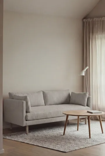 Linnevik καναπές - Same Grey 6673-Λευκή λαδωμένη δρυς, 2 θέσεων - 1898