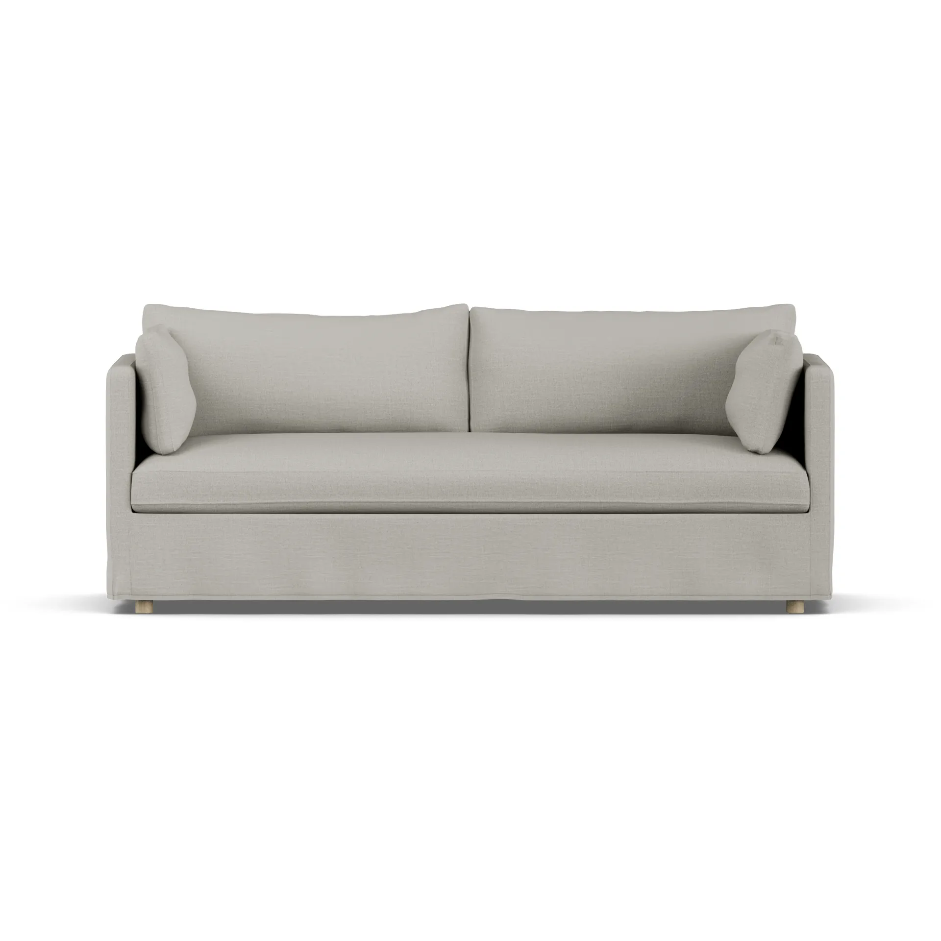 Linnevik καναπές, Same Grey 6673-Λευκή λαδωμένη δρυς, 3 θέσεων, με φούστα 1898