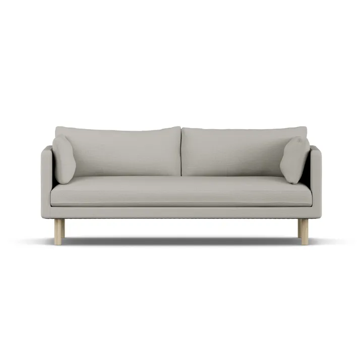 Linnevik καναπές - Same Grey 6673-Λευκή λαδωμένη δρυς, 3 θέσεων, χωρίς φούστα - 1898