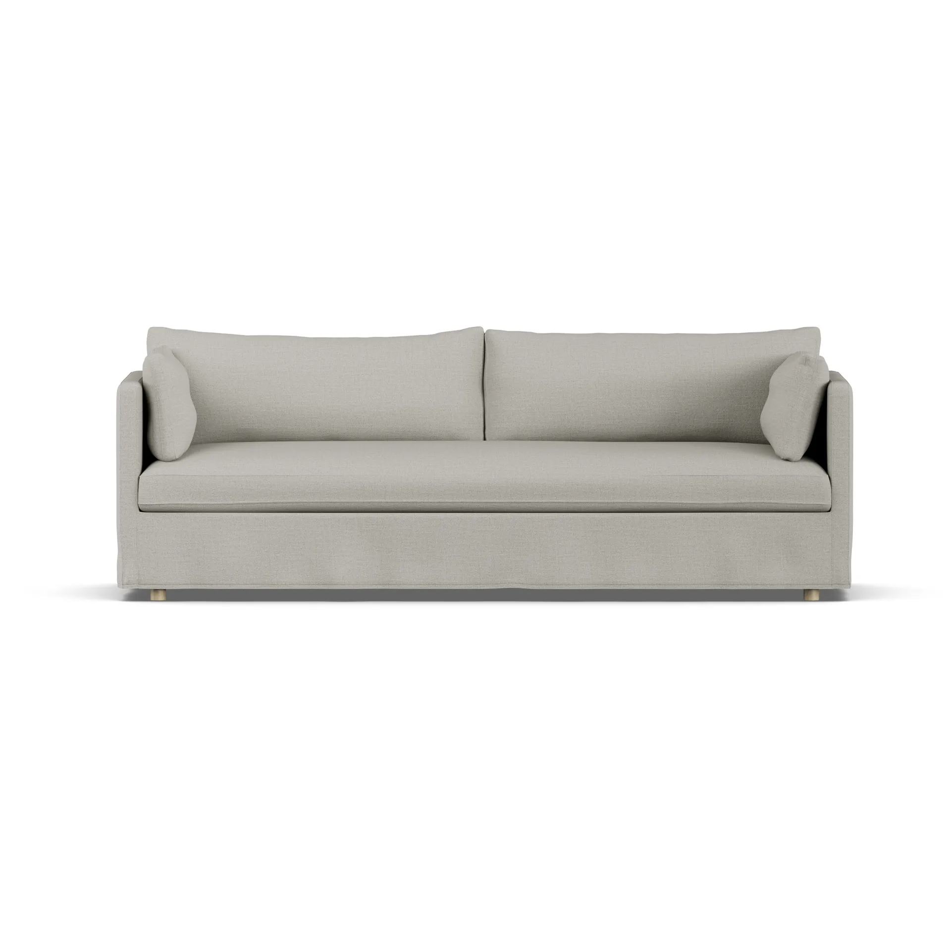 Linnevik καναπές, Same Grey 6673-Λευκή λαδωμένη δρυς, 4 θέσεων, με φούστα 1898