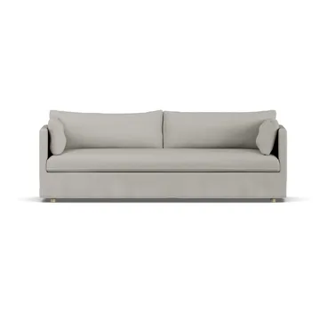 Linnevik καναπές - Same Grey 6673-Λευκή λαδωμένη δρυς, 4 θέσεων, με φούστα - 1898