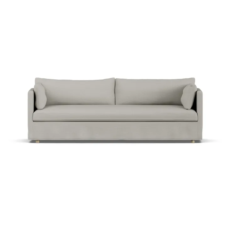 Linnevik καναπές - Same Grey 6673-Λευκή λαδωμένη δρυς, 4 θέσεων, με φούστα - 1898