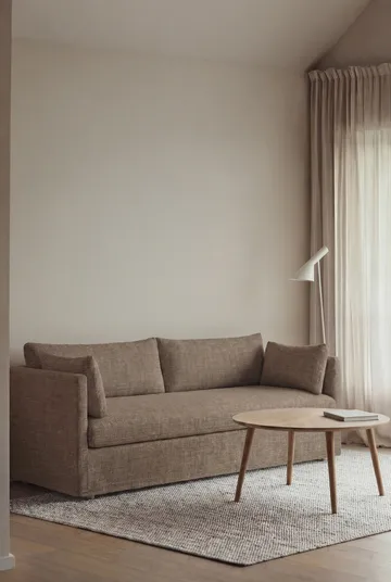 Linnevik καναπές - Same Mole 6674-Λευκή λαδωμένη δρυς, 3 θέσεων, με φούστα - 1898