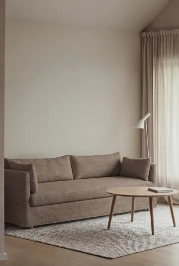 Linnevik καναπές - Same Mole 6674-Λευκή λαδωμένη δρυς, 4 θέσεων, με φούστα - 1898