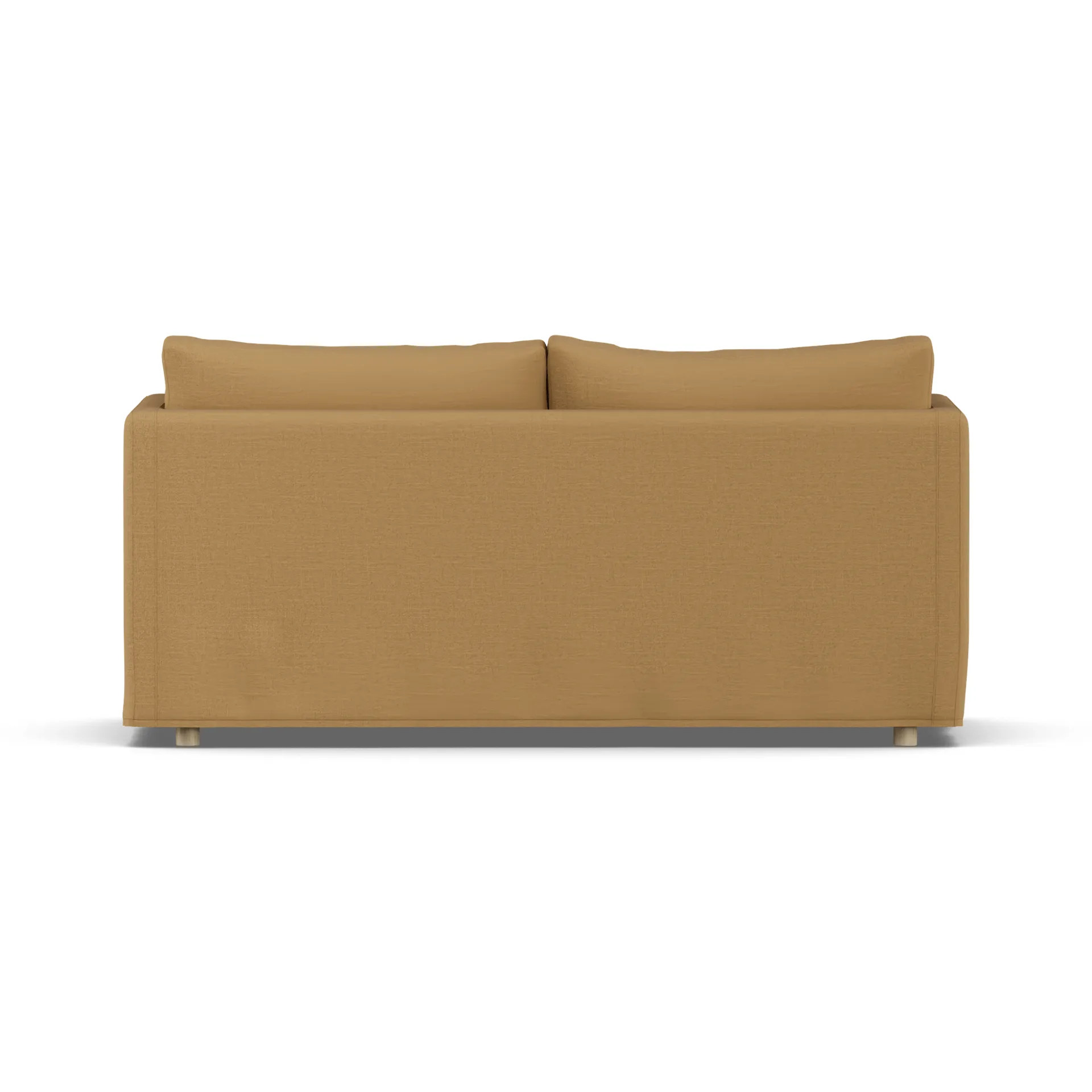 Linnevik καναπές, Same Ochre 6676-Λευκή λαδωμένη δρυς, 2 θέσεων, με φούστα 1898