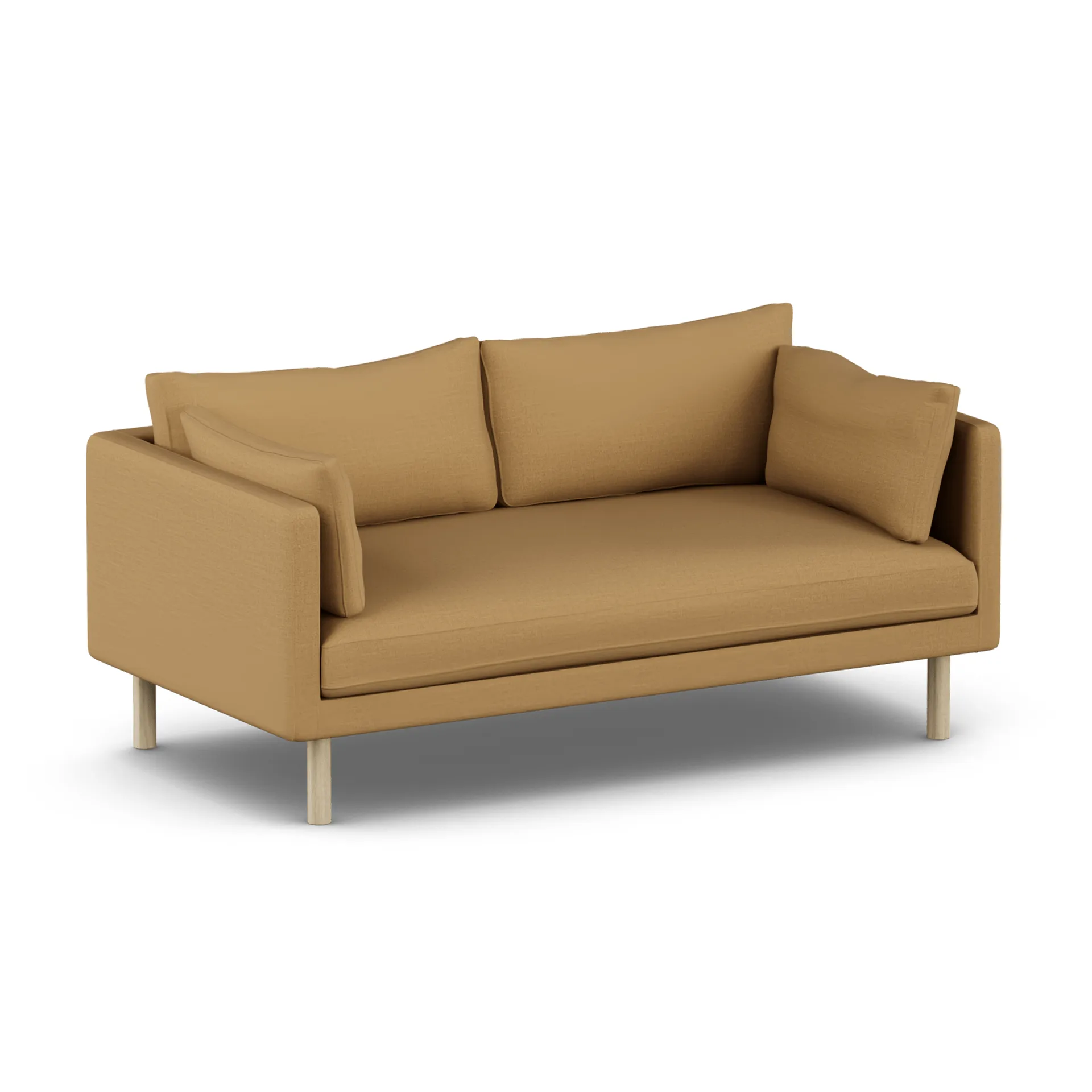 Linnevik καναπές, Same Ochre 6676-Λευκή λαδωμένη δρυς, 2 θέσεων, χωρίς φούστα 1898