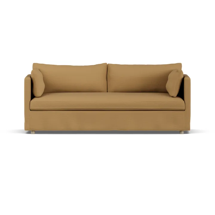 Linnevik καναπές - Same Ochre 6676-Λευκή λαδωμένη δρυς, 3 θέσεων, με φούστα - 1898