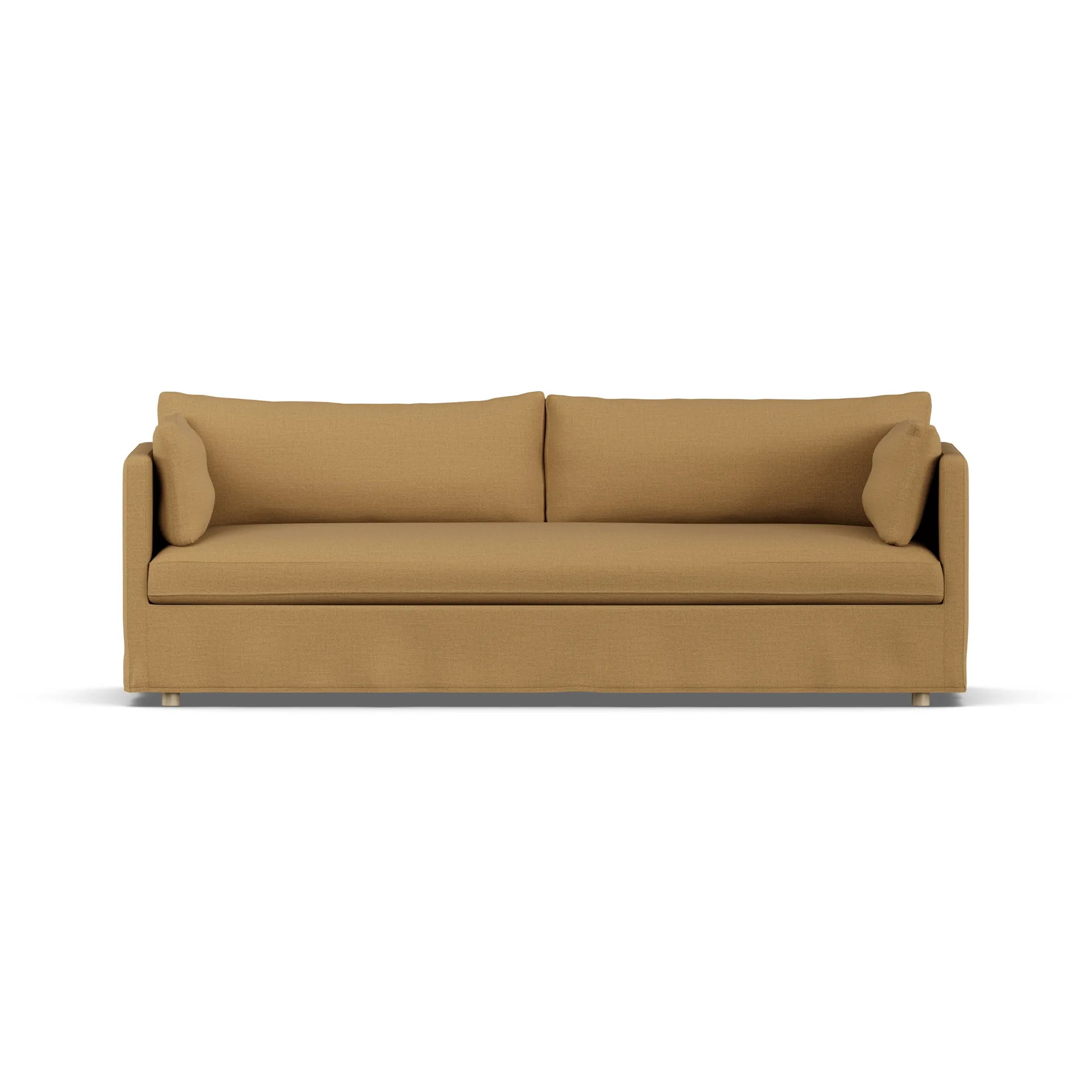 Linnevik καναπές, Same Ochre 6676-Λευκή λαδωμένη δρυς, 4 θέσεων, με φούστα 1898
