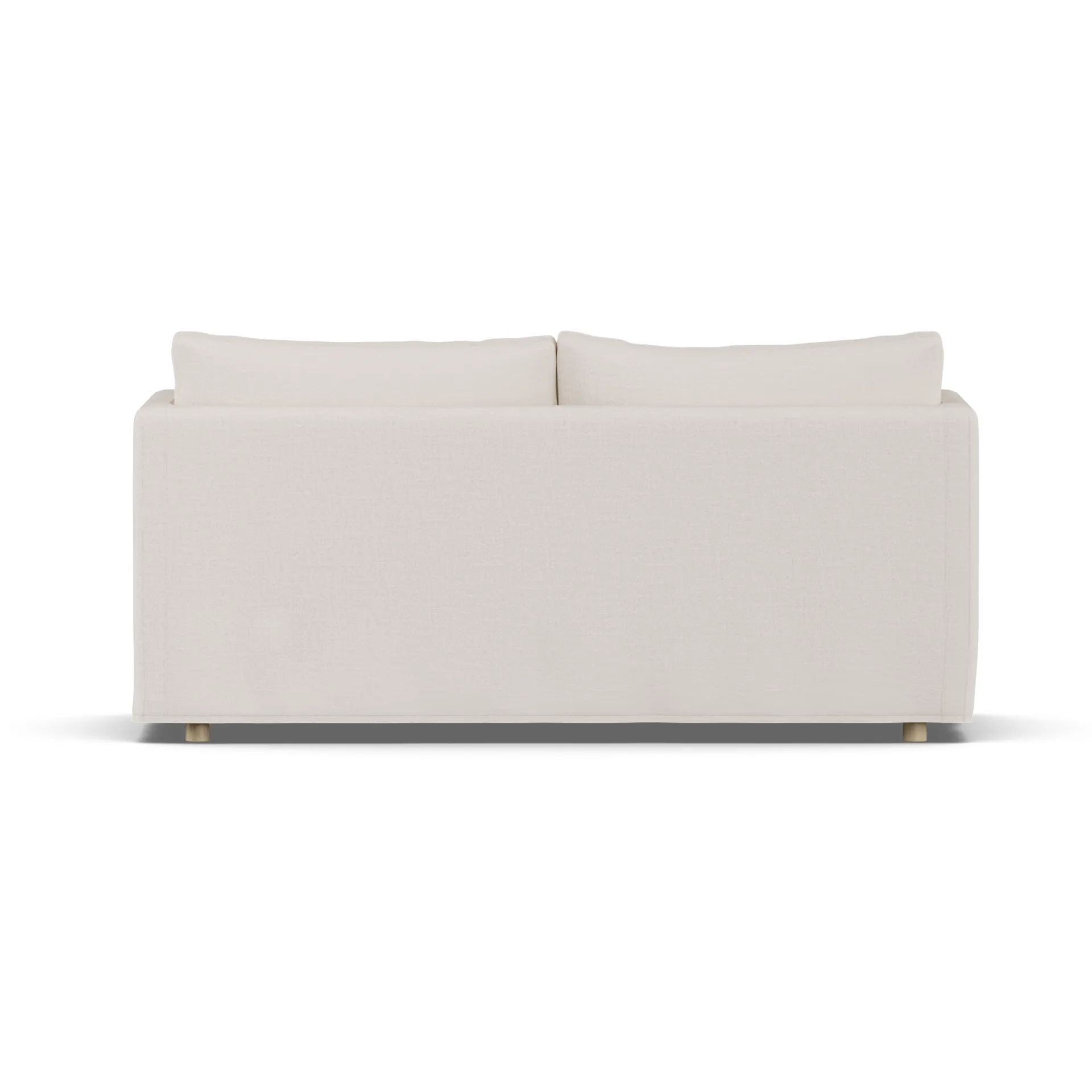 Linnevik καναπές, Same Off White 6671-Λευκή λαδωμένη δρυς, 2 θέσεων, με φούστα 1898