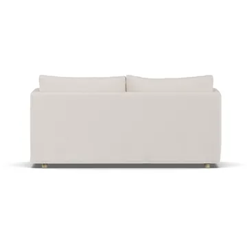 Linnevik καναπές - Same Off White 6671-Λευκή λαδωμένη δρυς, 2 θέσεων, με φούστα - 1898