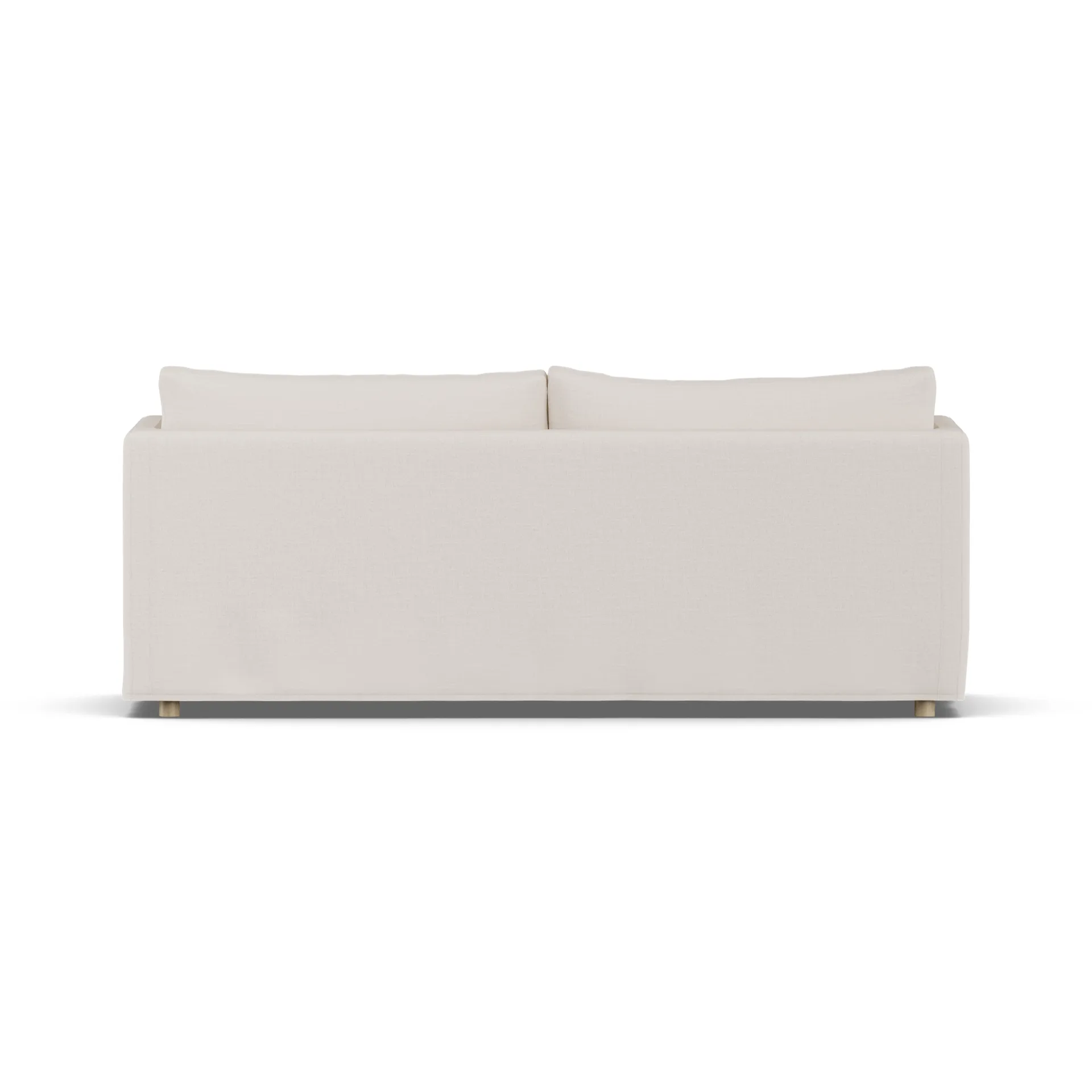 Linnevik καναπές, Same Off White 6671-Λευκή λαδωμένη δρυς, 3 θέσεων, με φούστα 1898