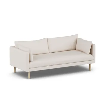 Linnevik καναπές - Same Off White 6671-Λευκή λαδωμένη δρυς, 3 θέσεων, χωρίς φούστα - 1898
