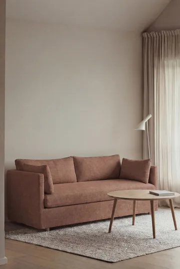 Linnevik καναπές - Same Rust 6675-Λευκή λαδωμένη δρυς, 2 θέσεων, με φούστα - 1898