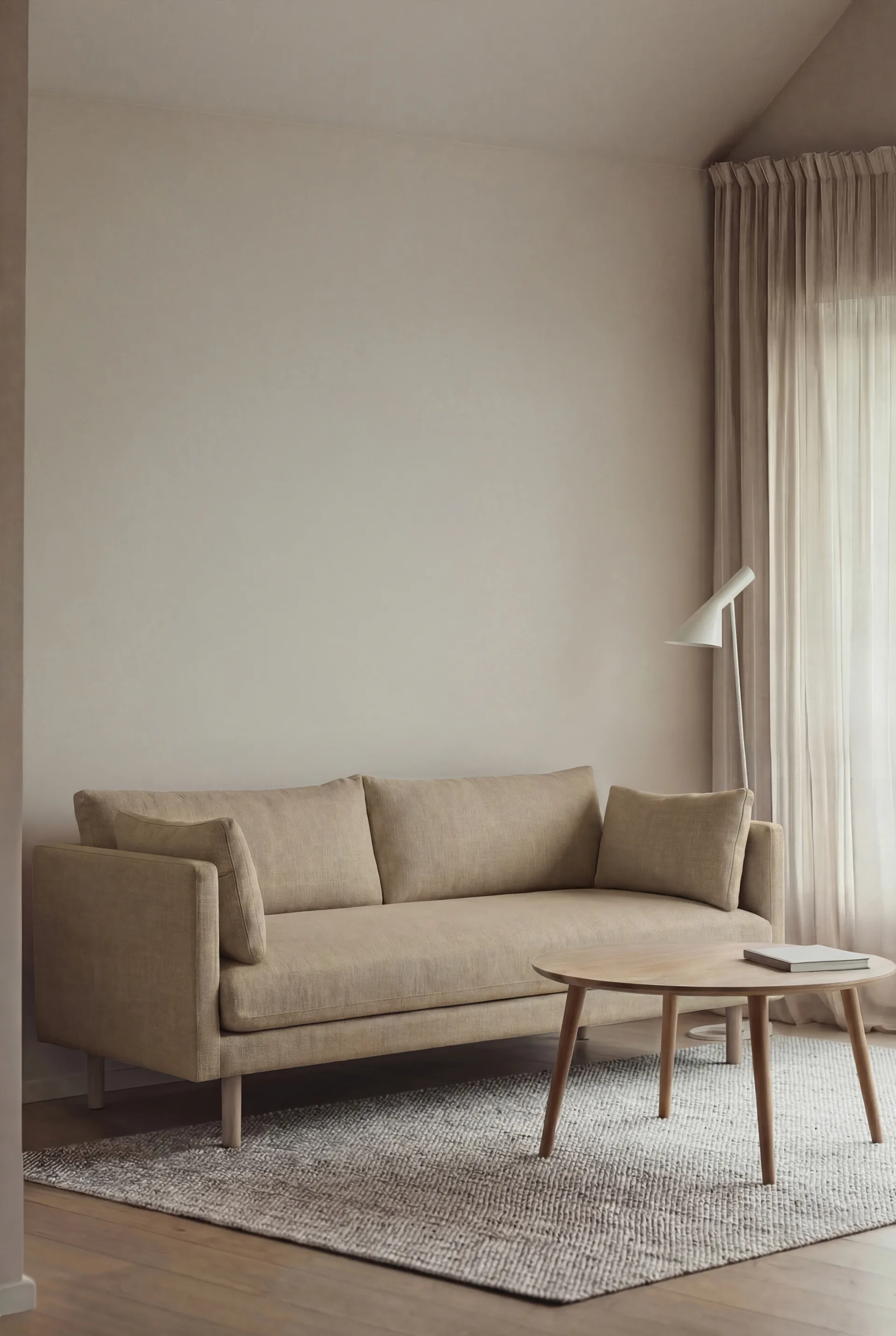 Linnevik καναπές, Same Sand 6672-Λευκή λαδωμένη δρυς, 2 θέσεων 1898