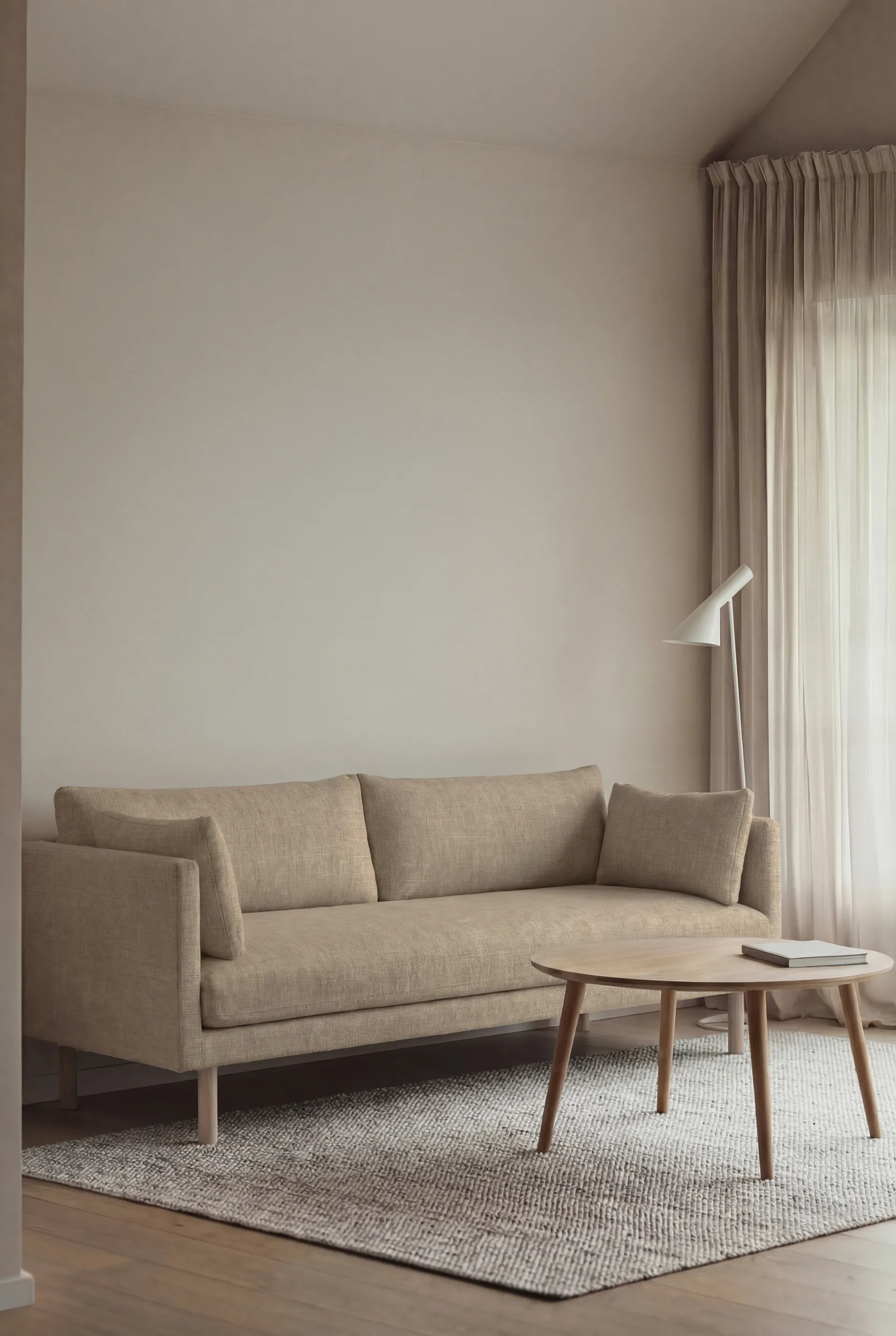 Linnevik καναπές, Same Sand 6672-Λευκή λαδωμένη δρυς, 3 θέσεων 1898