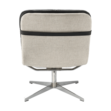 Πολυθρόνα Loholm με λειτουργία περιστροφής - Bern 0341 black leather – λευκώς λαδωμένη δρυς - 1898