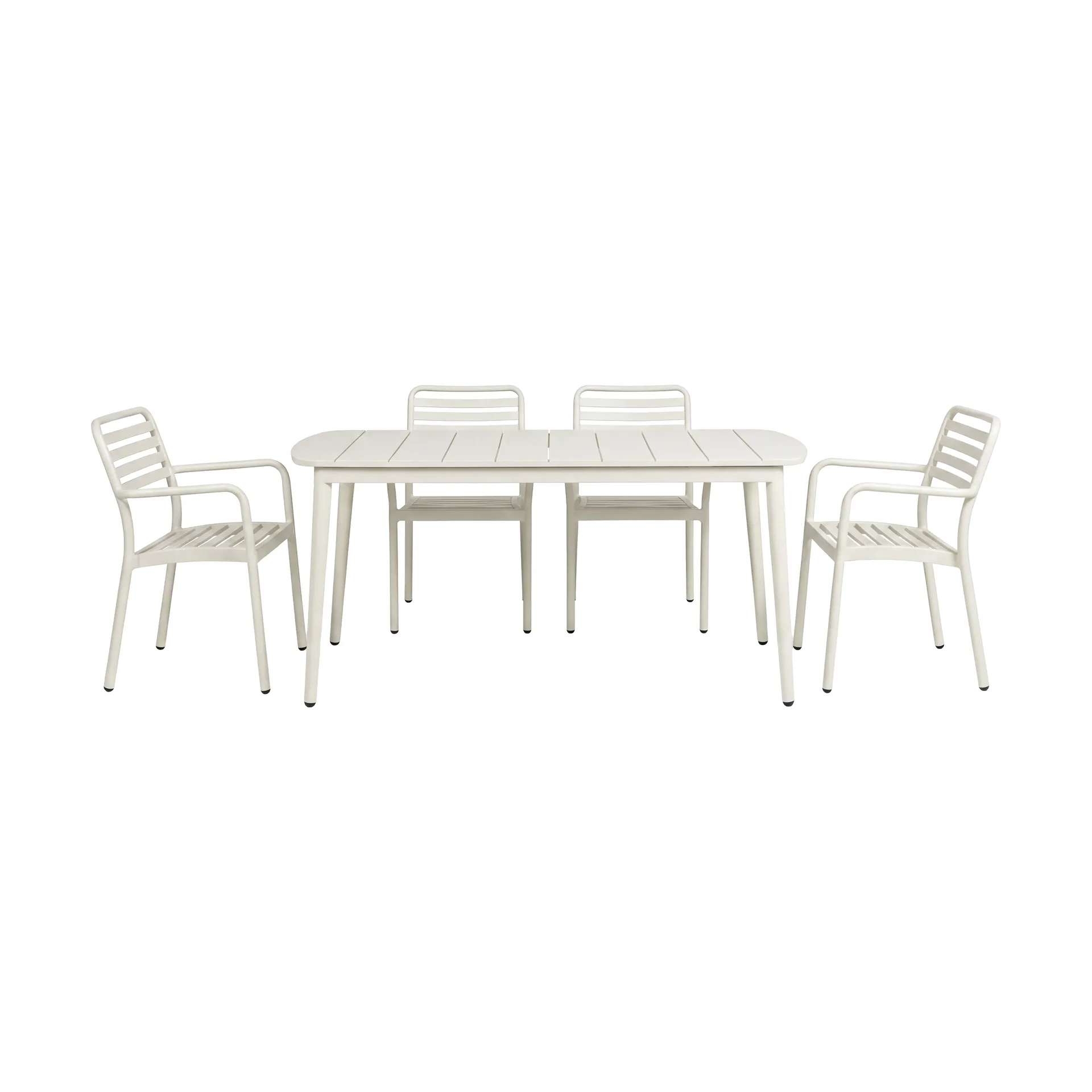 Marsala τραπέζι φαγητού 152x90 εκ. + Messina πολυθρόνα 4 τμχ., Off white,  1898