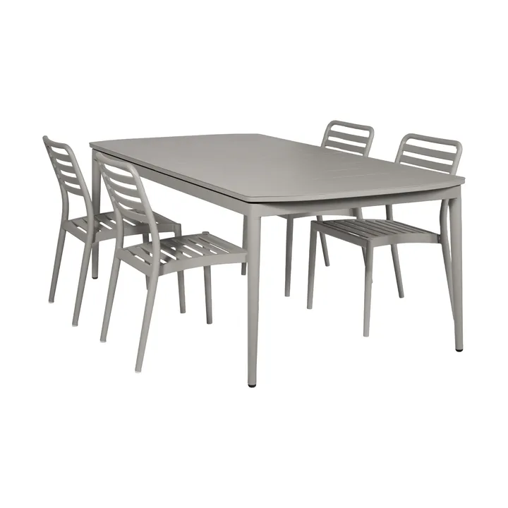 Marsala επεκτεινόμενο τραπέζι 208-288 cm + 4 τεμ. καρέκλα Messina, Taupe - 1898