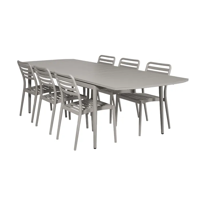 Επεκτεινόμενο τραπέζι Marsala 208-288 cm + 6 καρέκλες Messina, Taupe - 1898